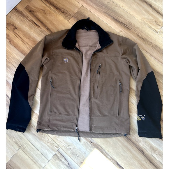 Mountain Hardwear Android II Soft-Shell Jacket Men’s M Black/Brown VGC - Picture 1 of 11